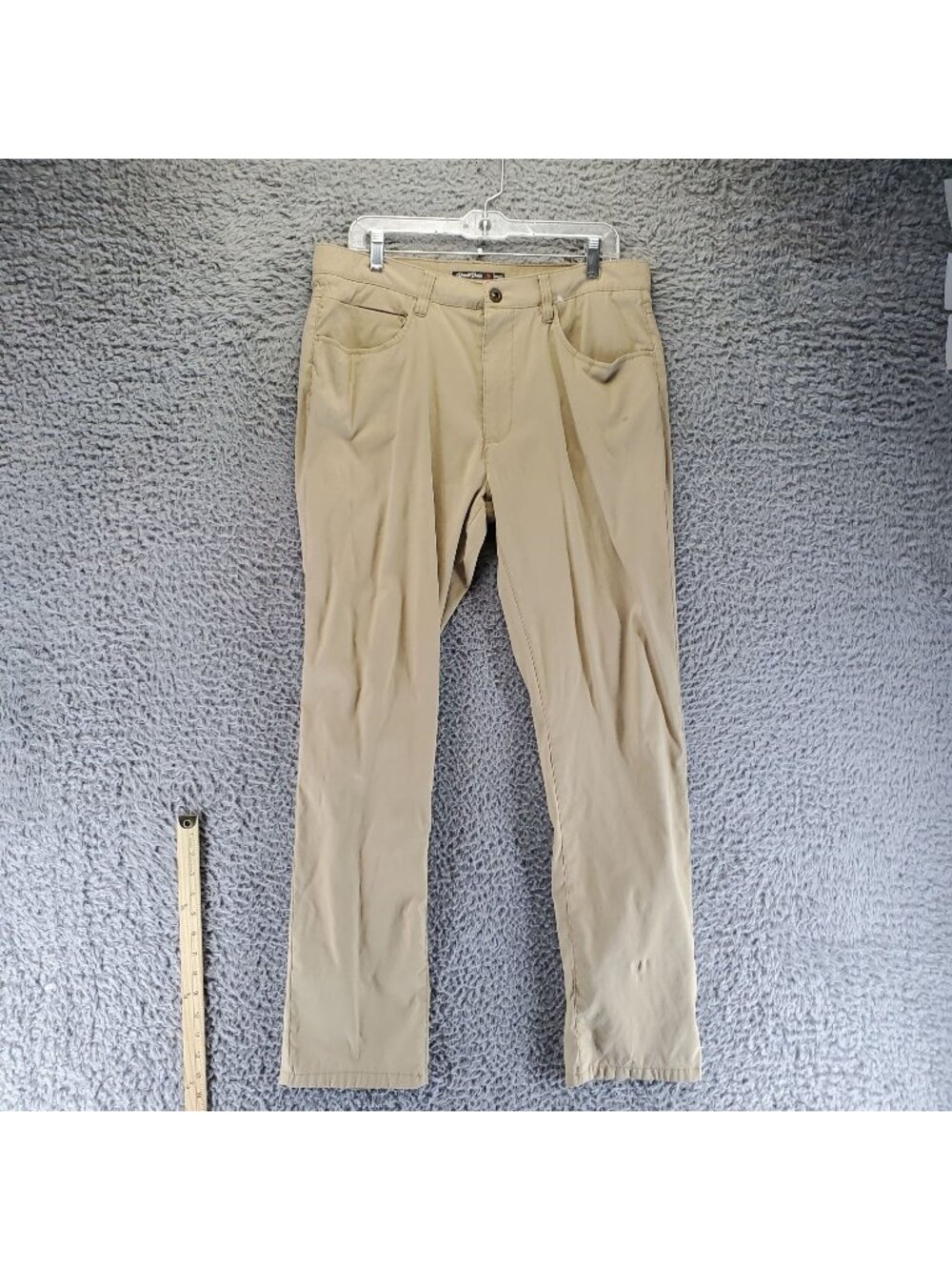 Desert Dunes Pants Mens 34x32 Tan Straight Stretch Nylon Lightweight *Read*